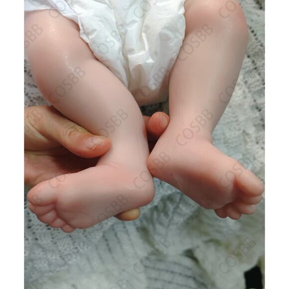 45cm Open Eyes Newborn 6.71lbs Full Body Silicone Reborn Baby Girl Dolls - Picture 8 of 15